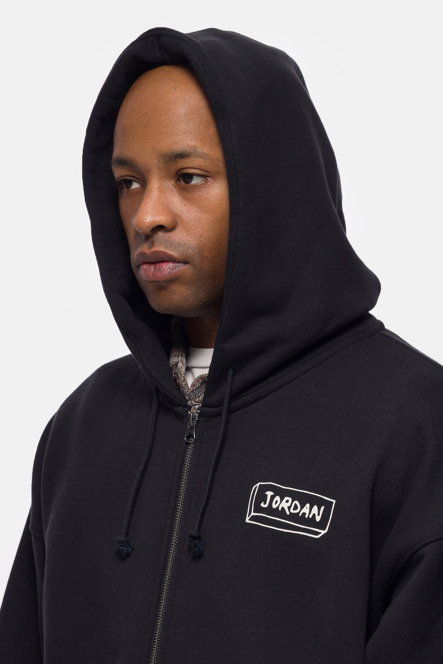 Jordan Union x Fragment Full-Zip Hoodie in Black/Sail - Notre