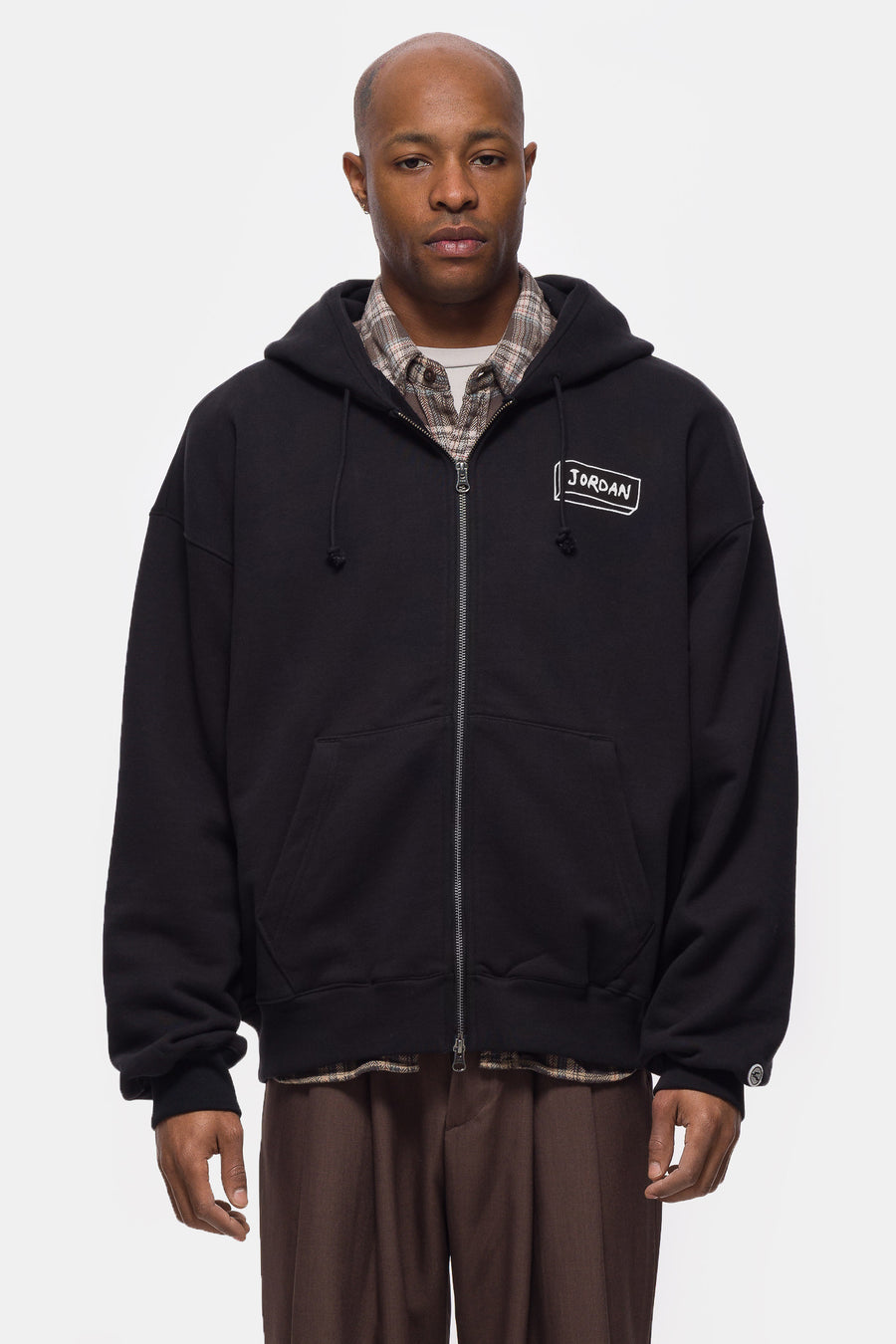 Jordan Union x Fragment Full-Zip Hoodie in Black/Sail - Notre