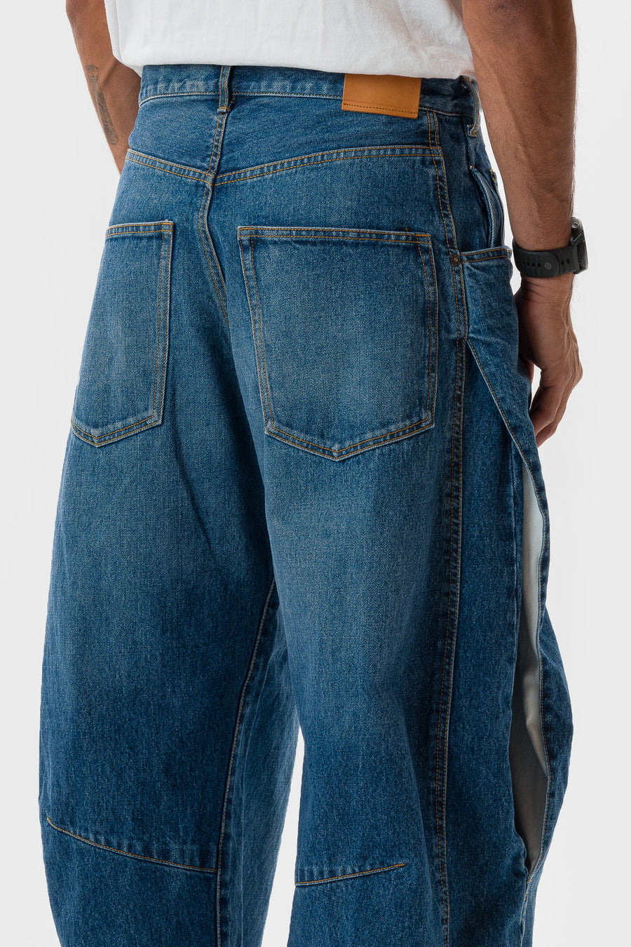 Khoki 3D Cutting Denim Pant in Indigo - Notre