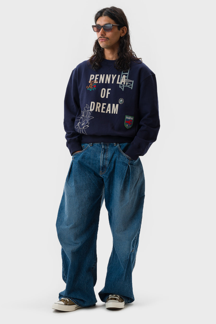 Khoki 3D Cutting Denim Pant in Indigo - Notre