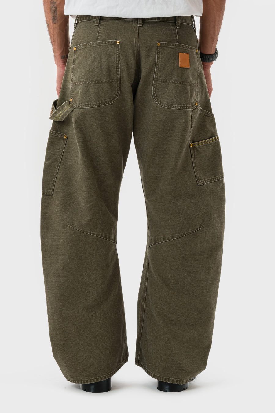 Khoki 3D Cutting Painter Pant in Khaki - Notre