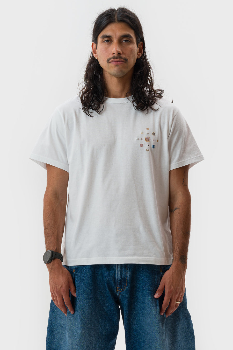 Khoki Beaded T-Shirt in White - Notre