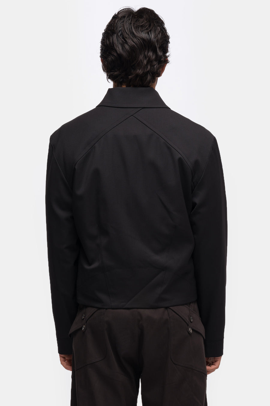 KIKO KOSTADINOV Kraner Cropped Blouson in Crow Black - Notre