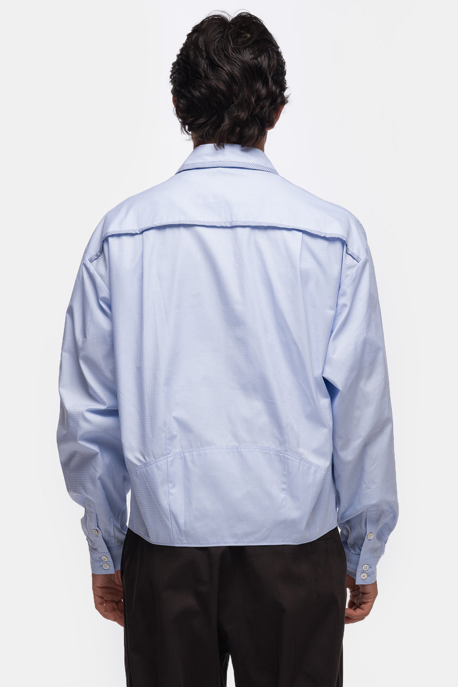 KIKO KOSTADINOV Murad Shirt in Sky Blue Harlequin/Blue Twill - Notre
