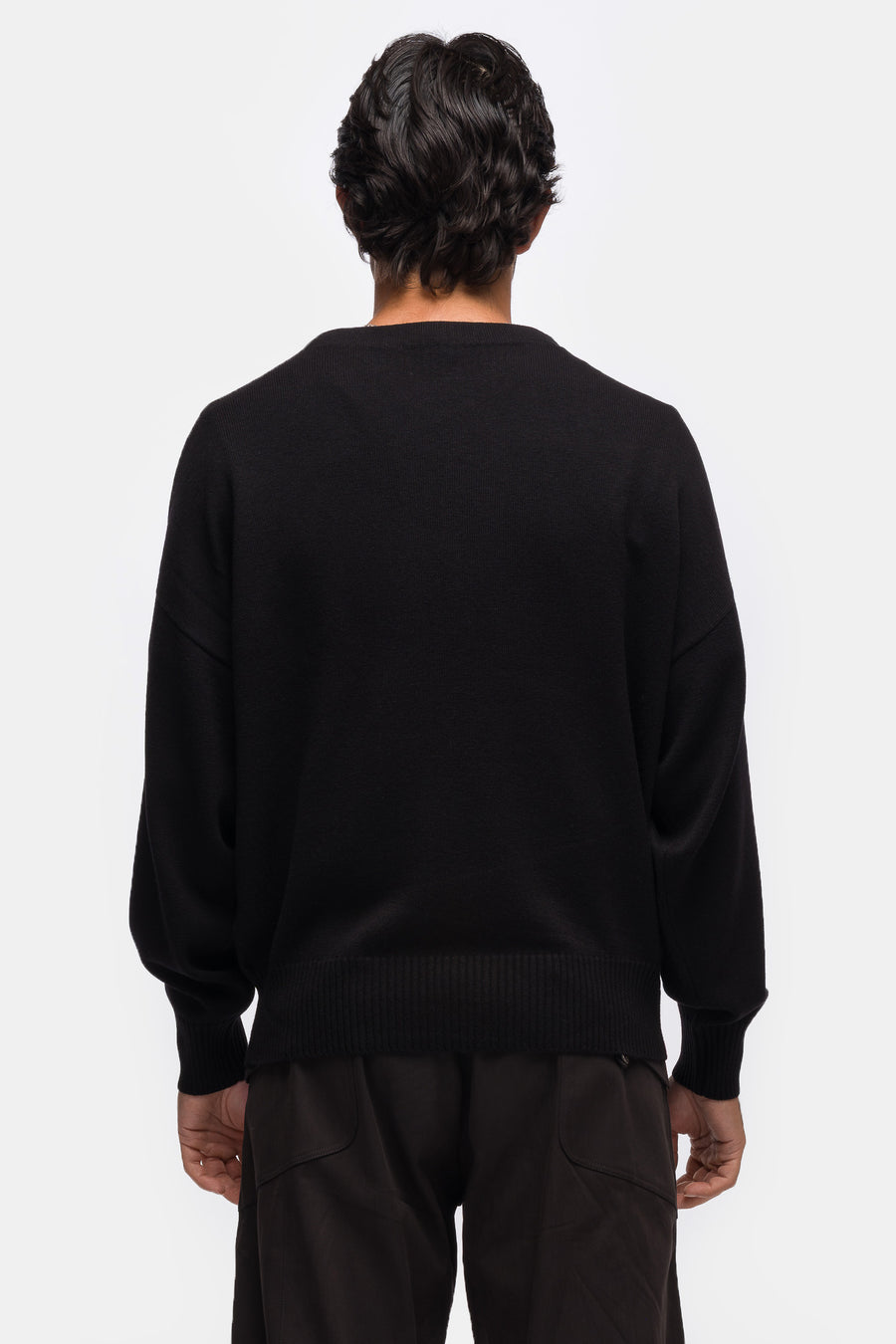 KIKO KOSTADINOV Vig Multi Collar Jumper in Black/Cream/Pine - Notre