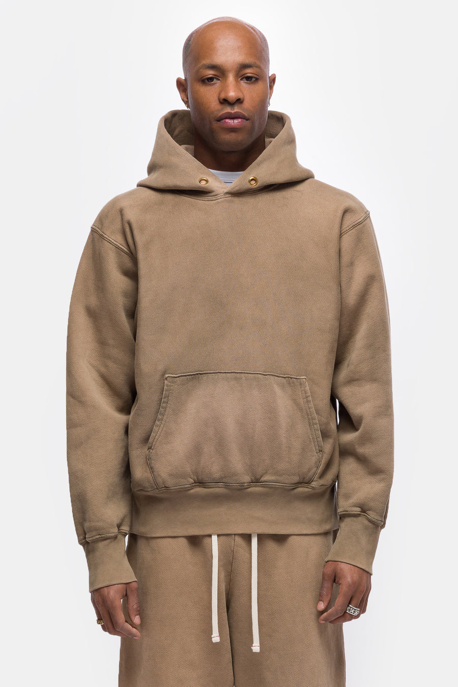 Les Tien Cropped Hoodie in Roebuck Oil - Notre
