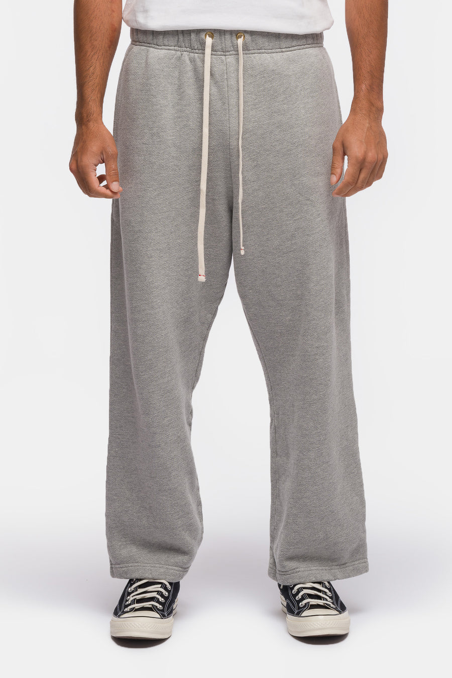 Les Tien Cropped Relaxed Pant in Heather Grey - Notre