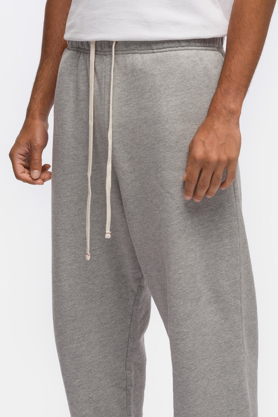 Les Tien Cropped Relaxed Pant in Heather Grey - Notre