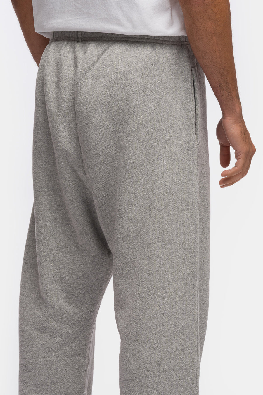 Les Tien Cropped Relaxed Pant in Heather Grey - Notre