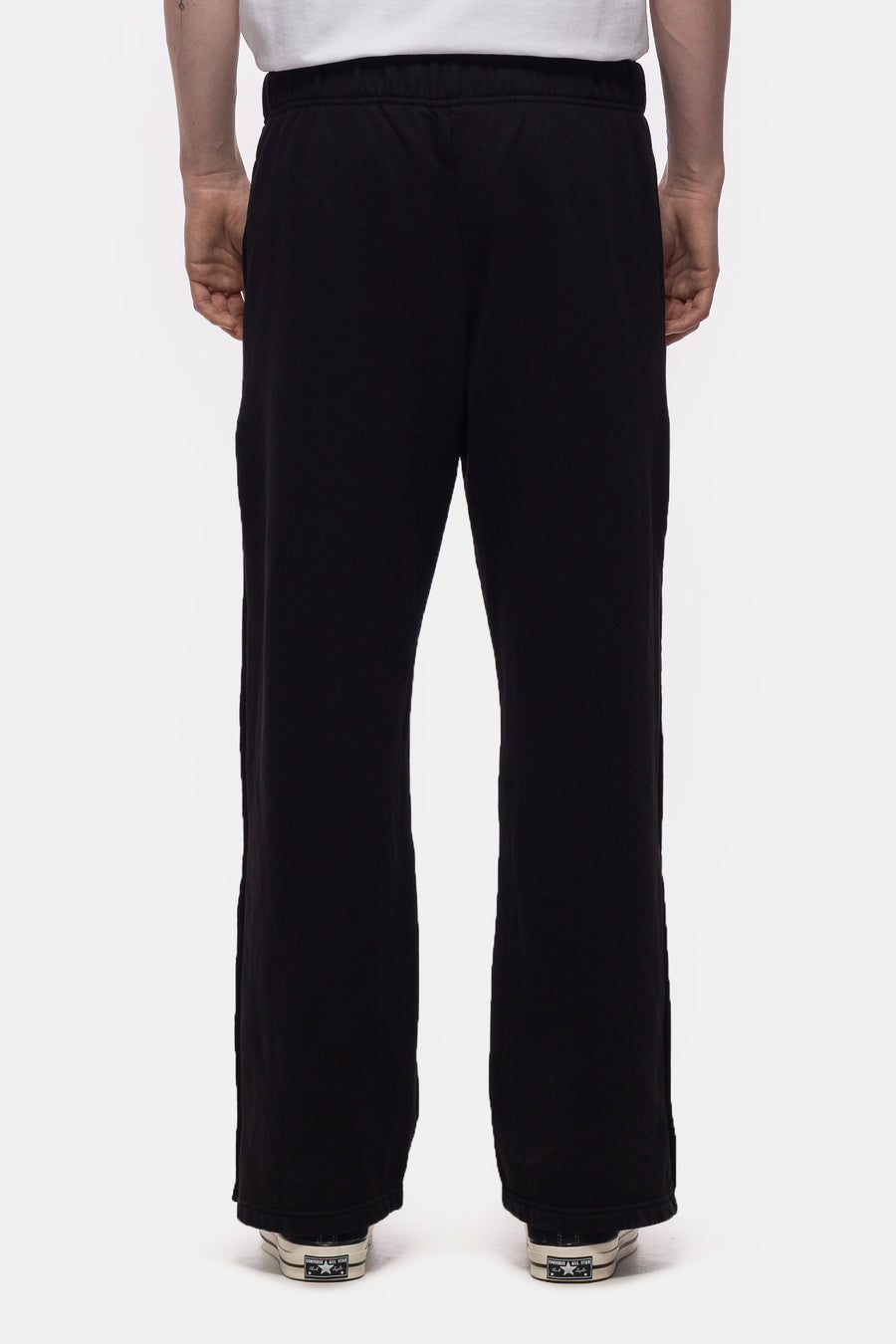 Les Tien Heavyweight Classic Side Snap Pant in Jet Black - Notre