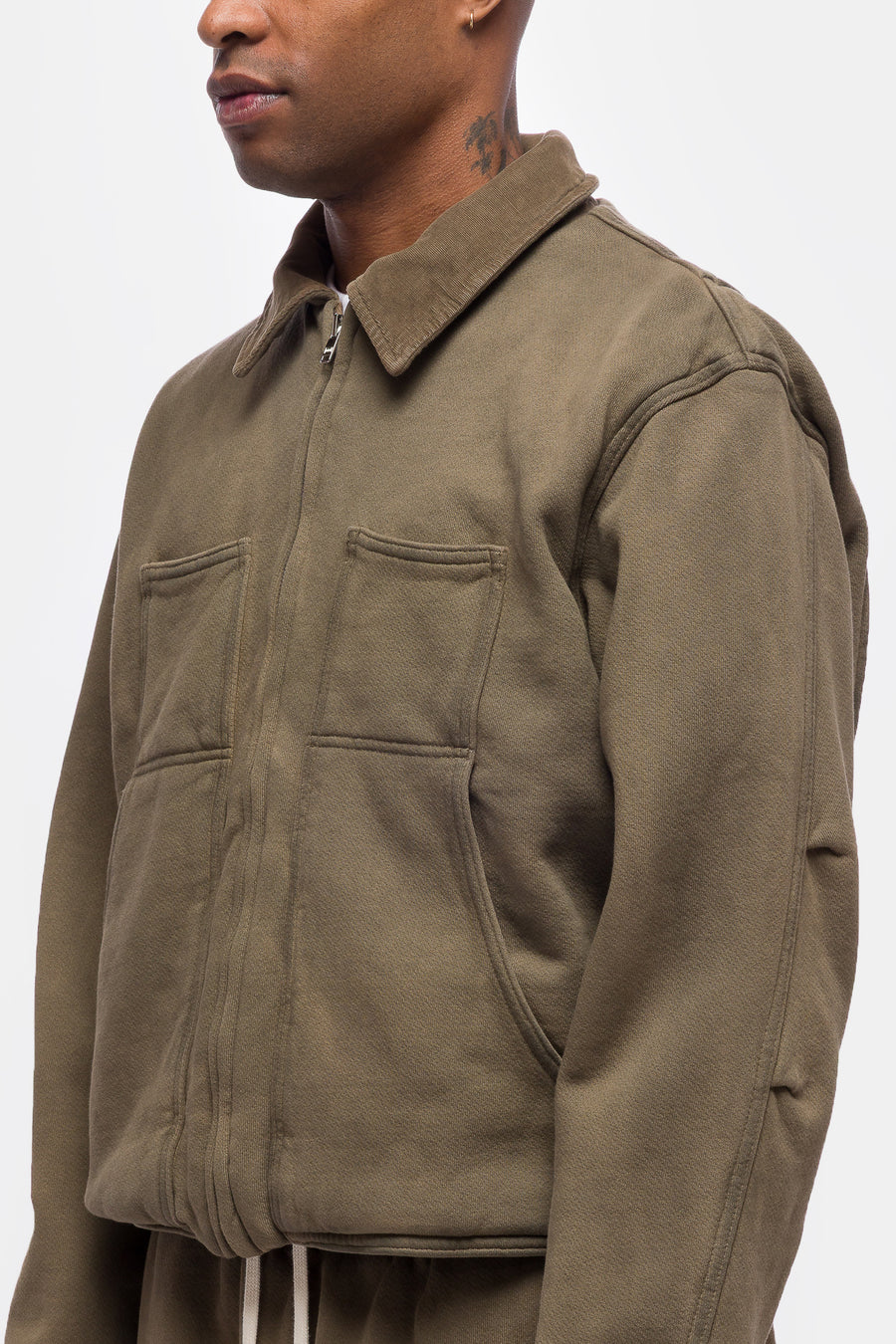 Les Tien Heavyweight Utility Jacket in Aloe Oil - Notre