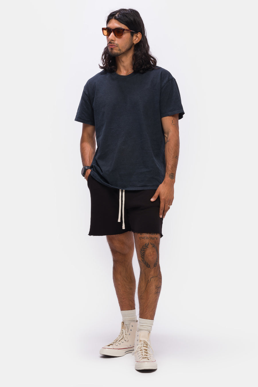 Les Tien Yacht Short in Jet Black - Notre