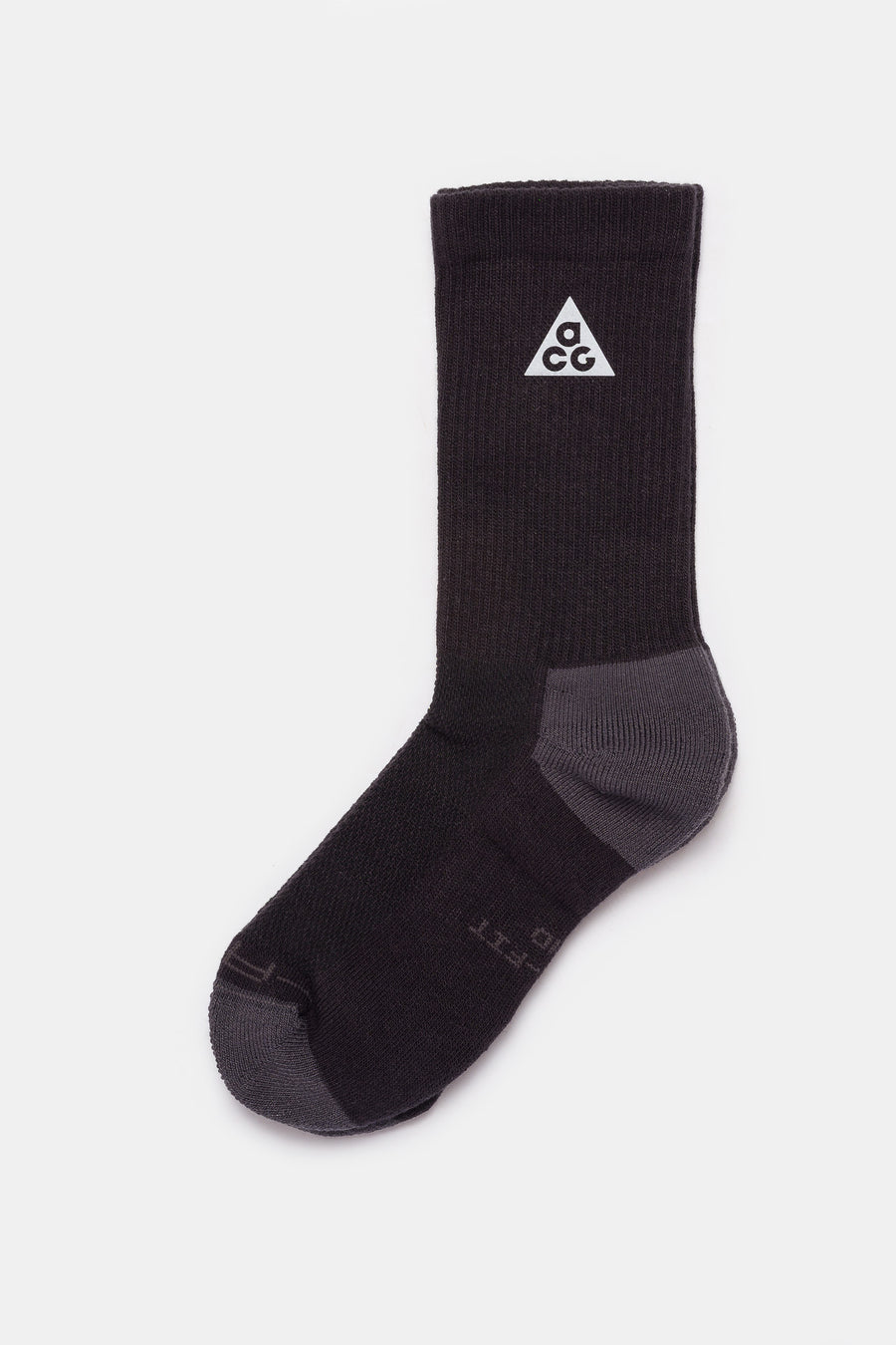 Nike ACG Everyday Elevated Sock in Black/Dark Smoke Grey/Reflective Silver - Notre