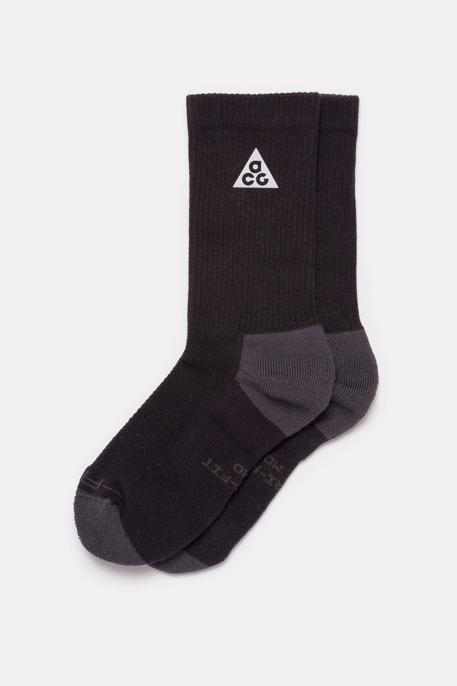 Nike ACG Everyday Elevated Sock in Black/Dark Smoke Grey/Reflective Silver - Notre