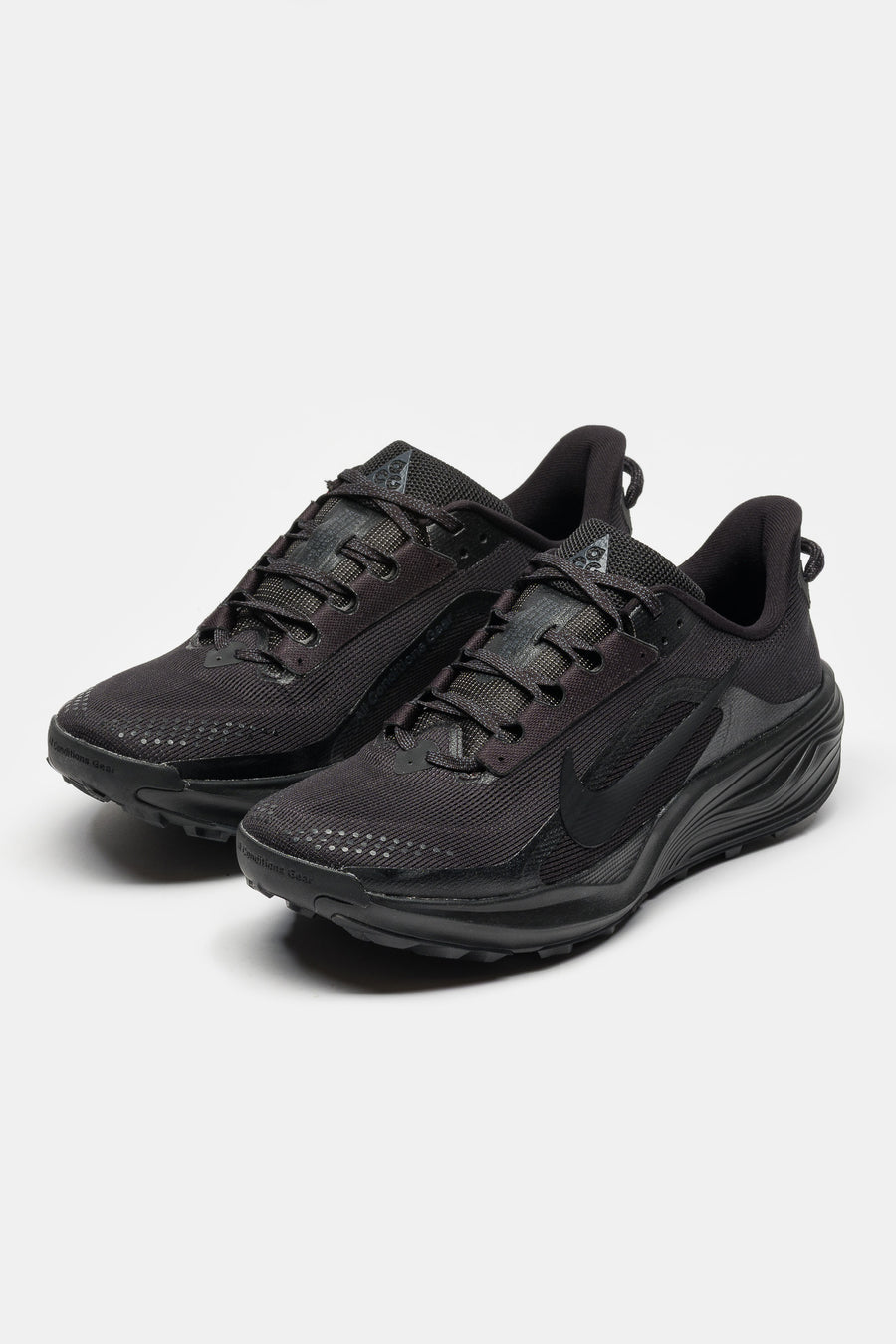 Nike ACG Pegasus Trail Sneaker in Black/Black/Anthracite - Notre