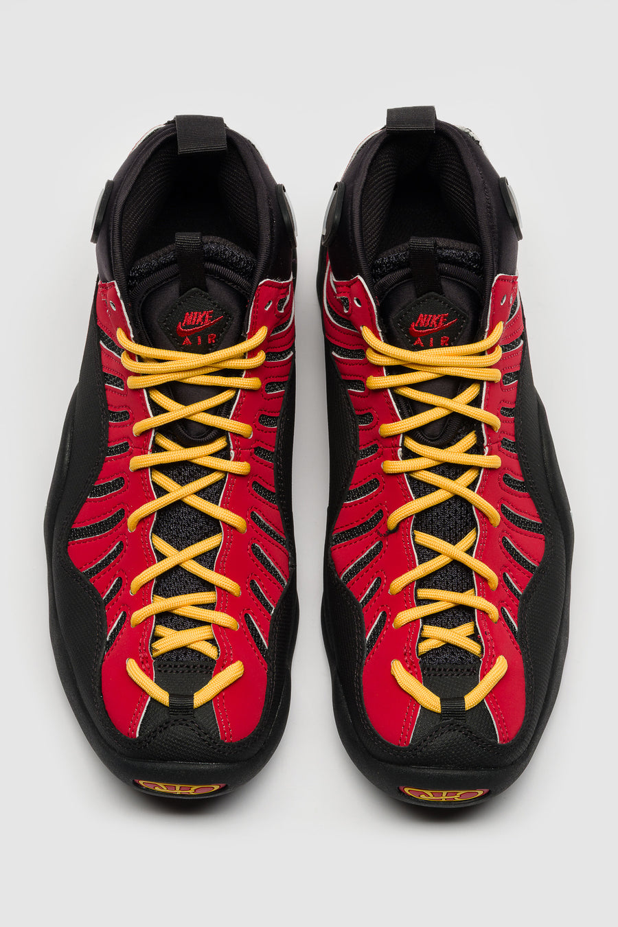 Nike Air Bakin High SP Sneaker in Varsity Red/White/Varsity Maize/Black - Notre