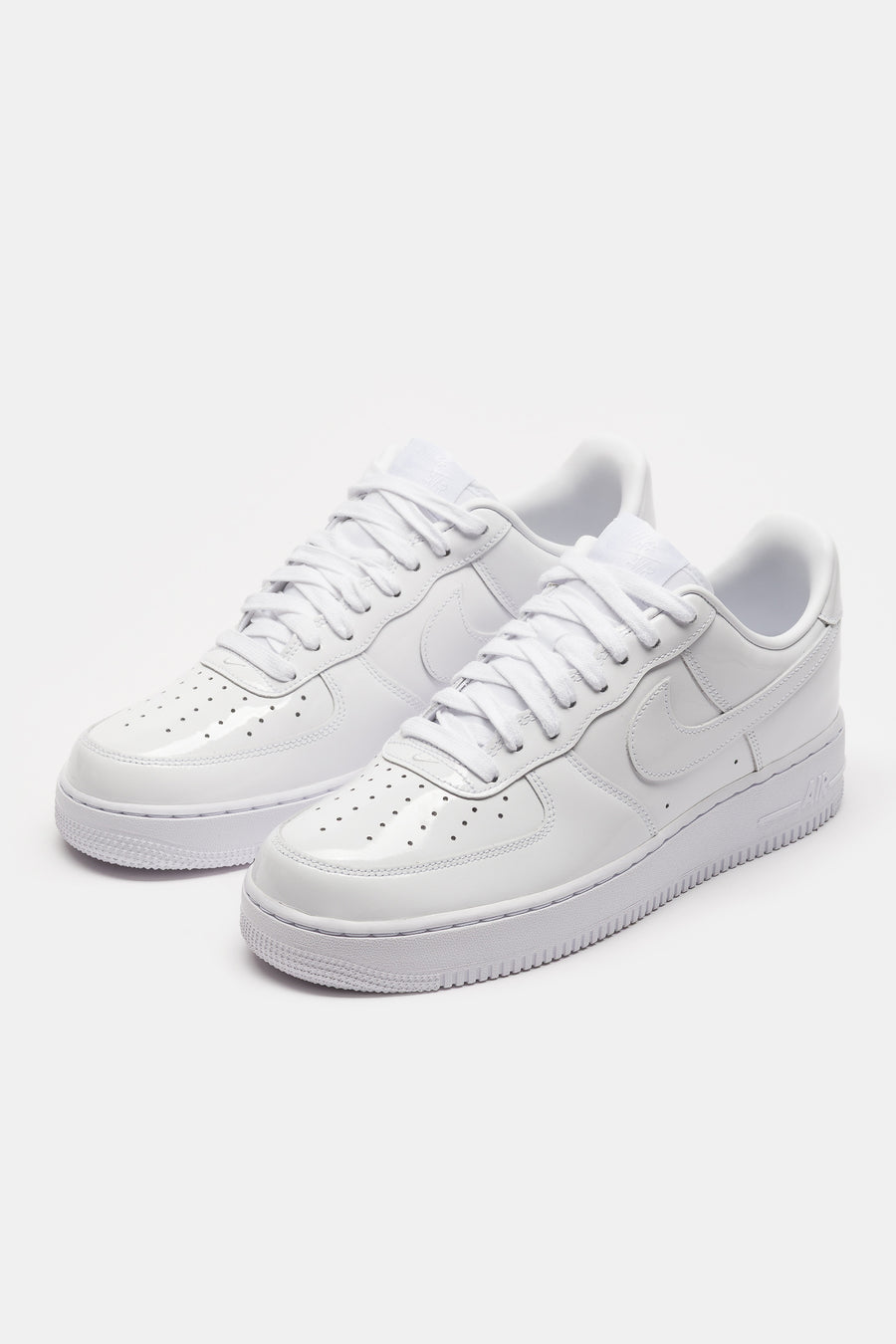 Nike Air Force 1 '07 Patent Leather Sneaker in White/White - Notre