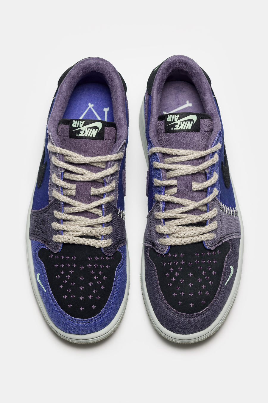 Jordan Air Jordan 1 Retro Low Sneaker in Regency Purple/Vapor Green/Black - Notre