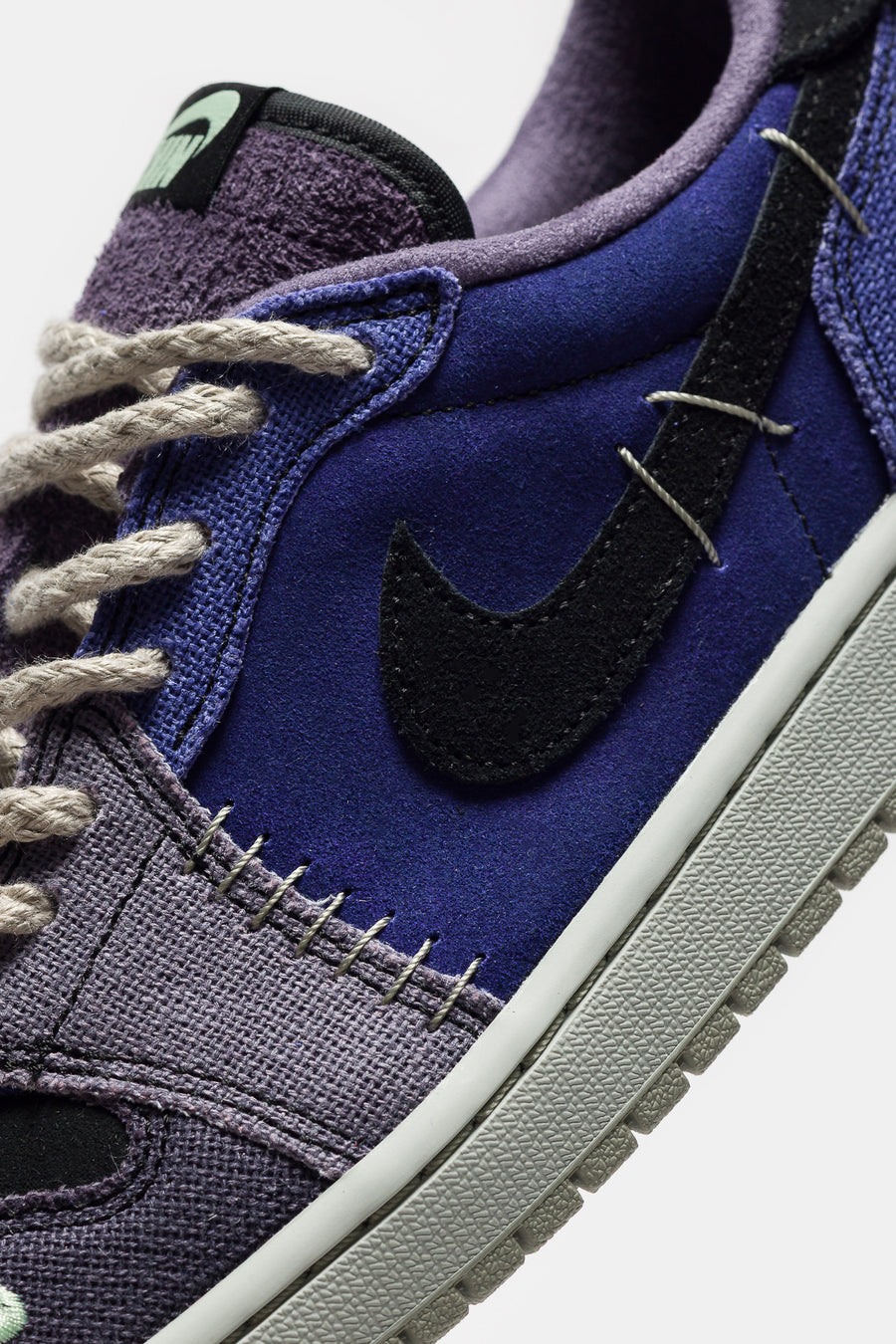 Jordan Air Jordan 1 Retro Low Sneaker in Regency Purple/Vapor Green/Black - Notre