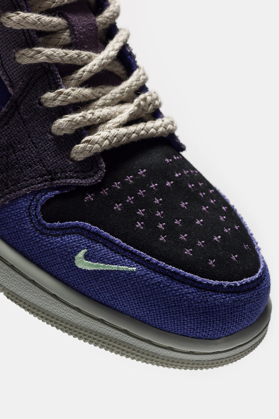 Jordan Air Jordan 1 Retro Low Sneaker in Regency Purple/Vapor Green/Black - Notre