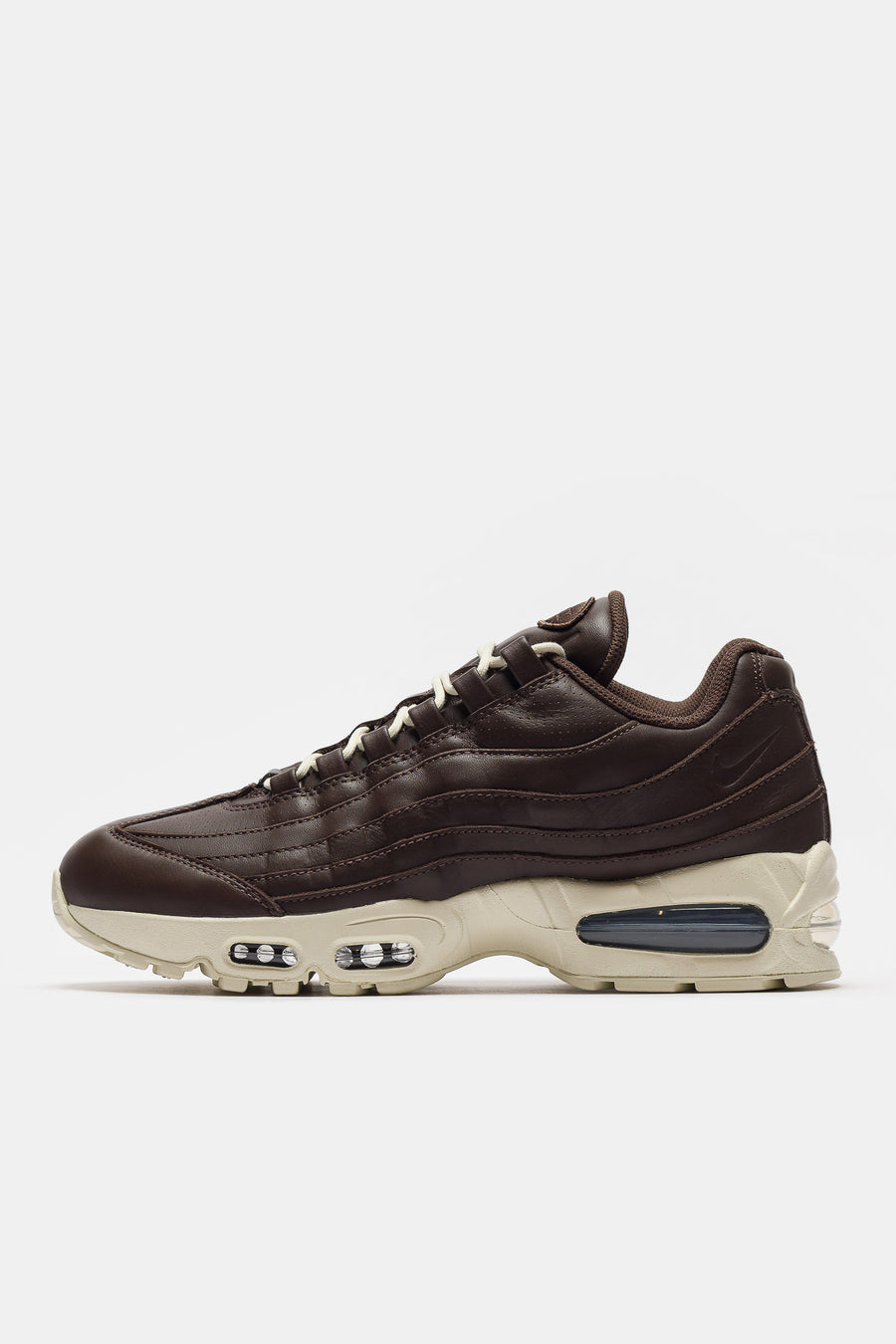 Nike Air Max 95 Big Bubble Leather Sneaker in Baroque Brown/Coconut Milk - Notre