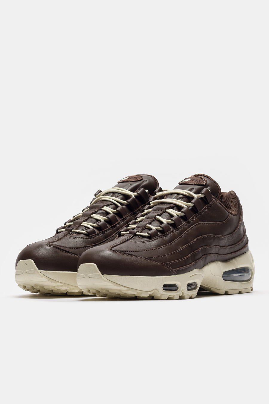 Nike Air Max 95 Big Bubble Leather Sneaker in Baroque Brown/Coconut Milk - Notre