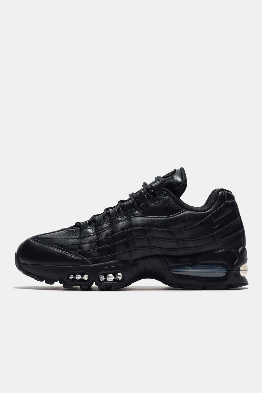 Nike Air Max 95 Big Bubble Leather Sneaker in Black/Black - Notre