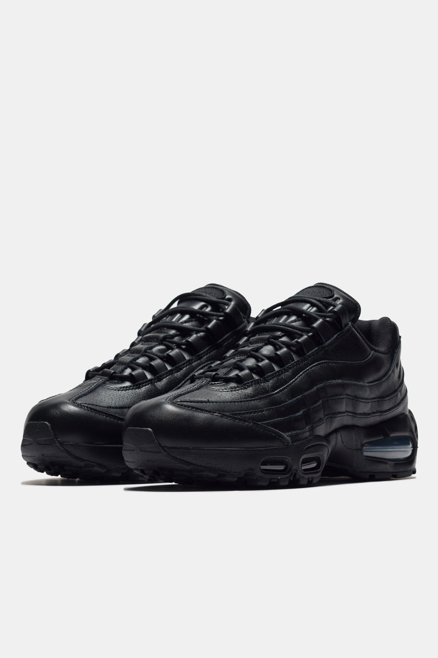 Nike Air Max 95 Big Bubble Leather Sneaker in Black/Black - Notre