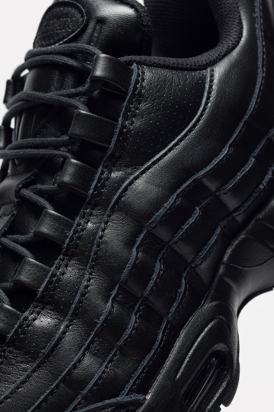 Nike Air Max 95 Big Bubble Leather Sneaker in Black/Black - Notre