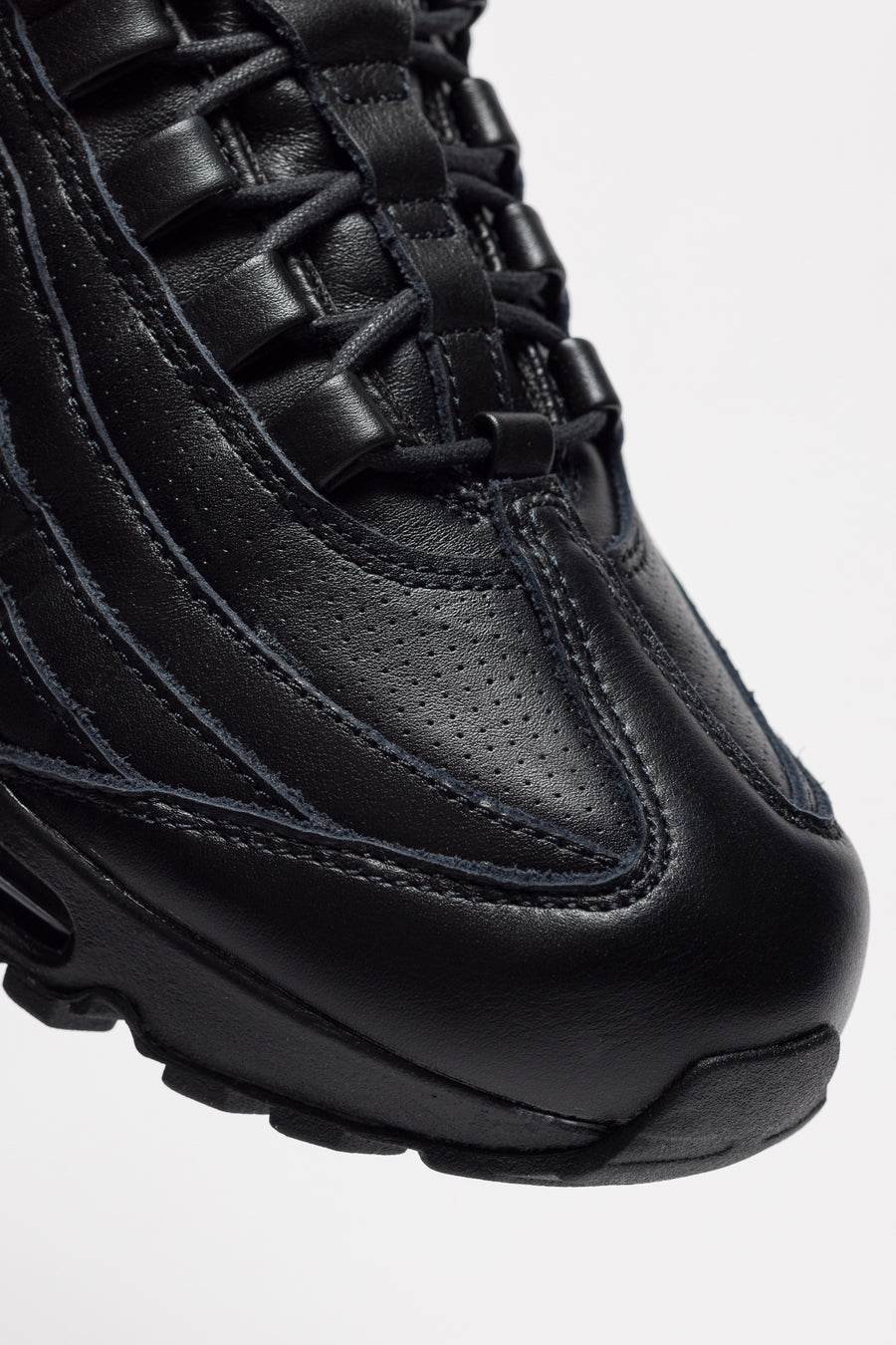 Nike Air Max 95 Big Bubble Leather Sneaker in Black/Black - Notre