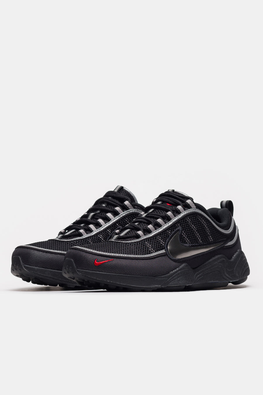 Nike Air Zoom Spiridon SP Sneaker in Black/Metallic Silver/Sport Red - Notre