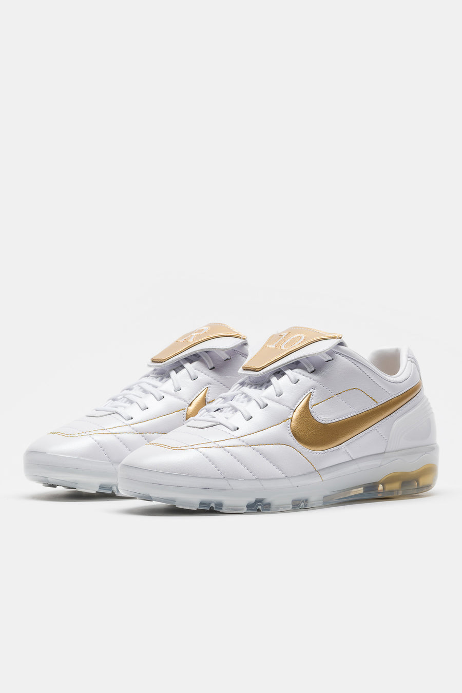 Nike Cryoshot Tiempo Legend R10 OG in White/Metallic Gold/White - Notre