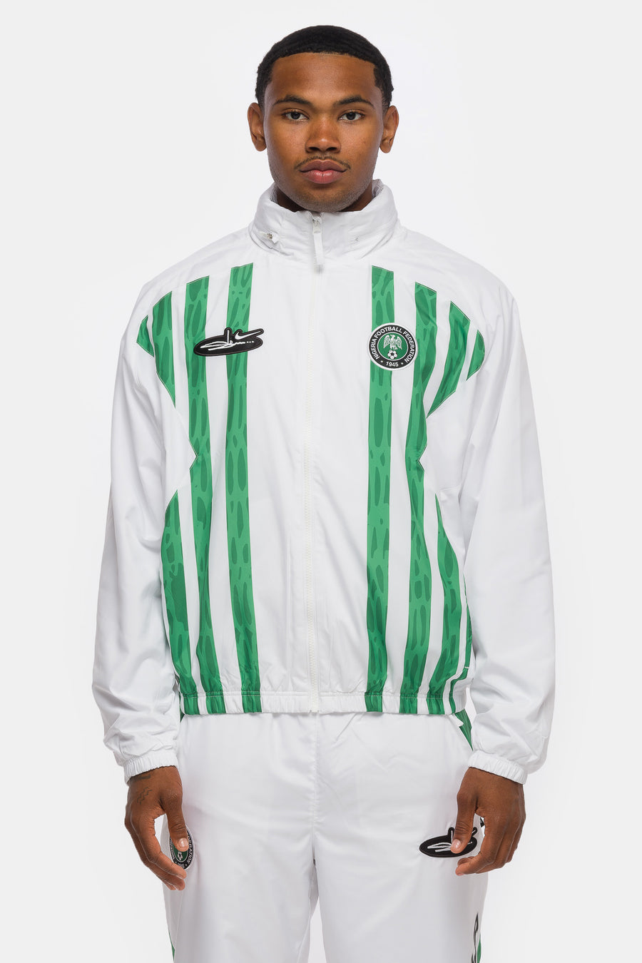 Nike Slawn x Nigeria Lightweight Jacket in White/Black - Notre