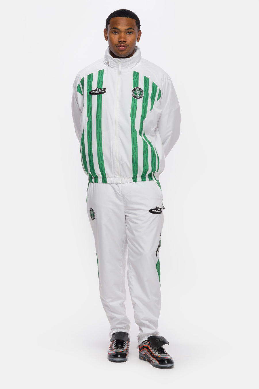 Nike Slawn x Nigeria Lightweight Jacket in White/Black - Notre