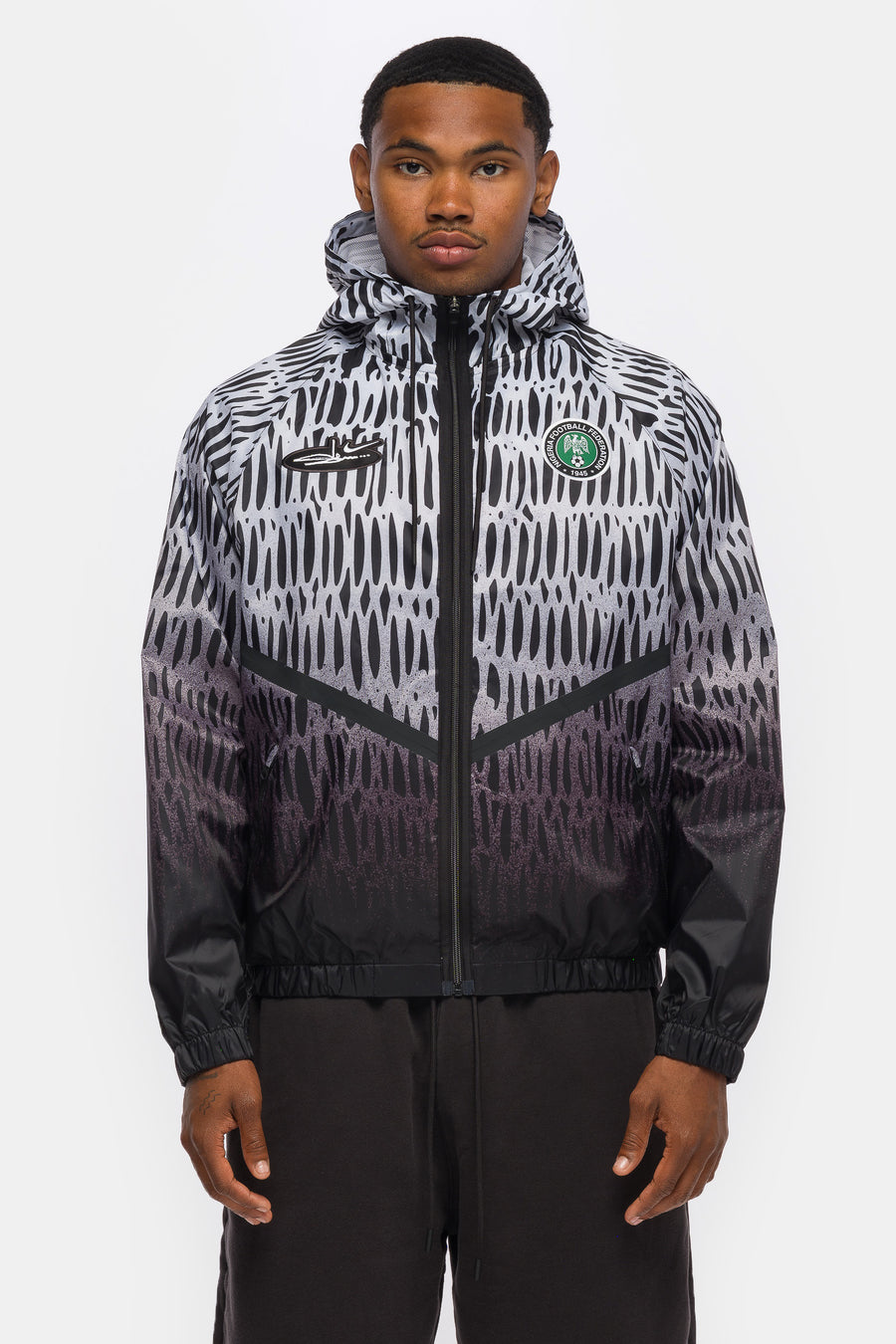 Nike Slawn x Nigeria Anthem Jacket in Black/White - Notre