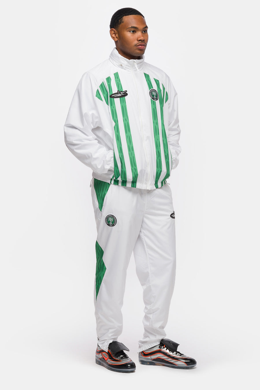 Nike Slawn x Nigeria Lightweight Pant in White/Black - Notre
