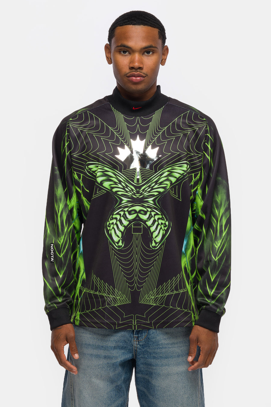 Nike NOCTA x Canada LS Jersey in Black/Sport Red - Notre