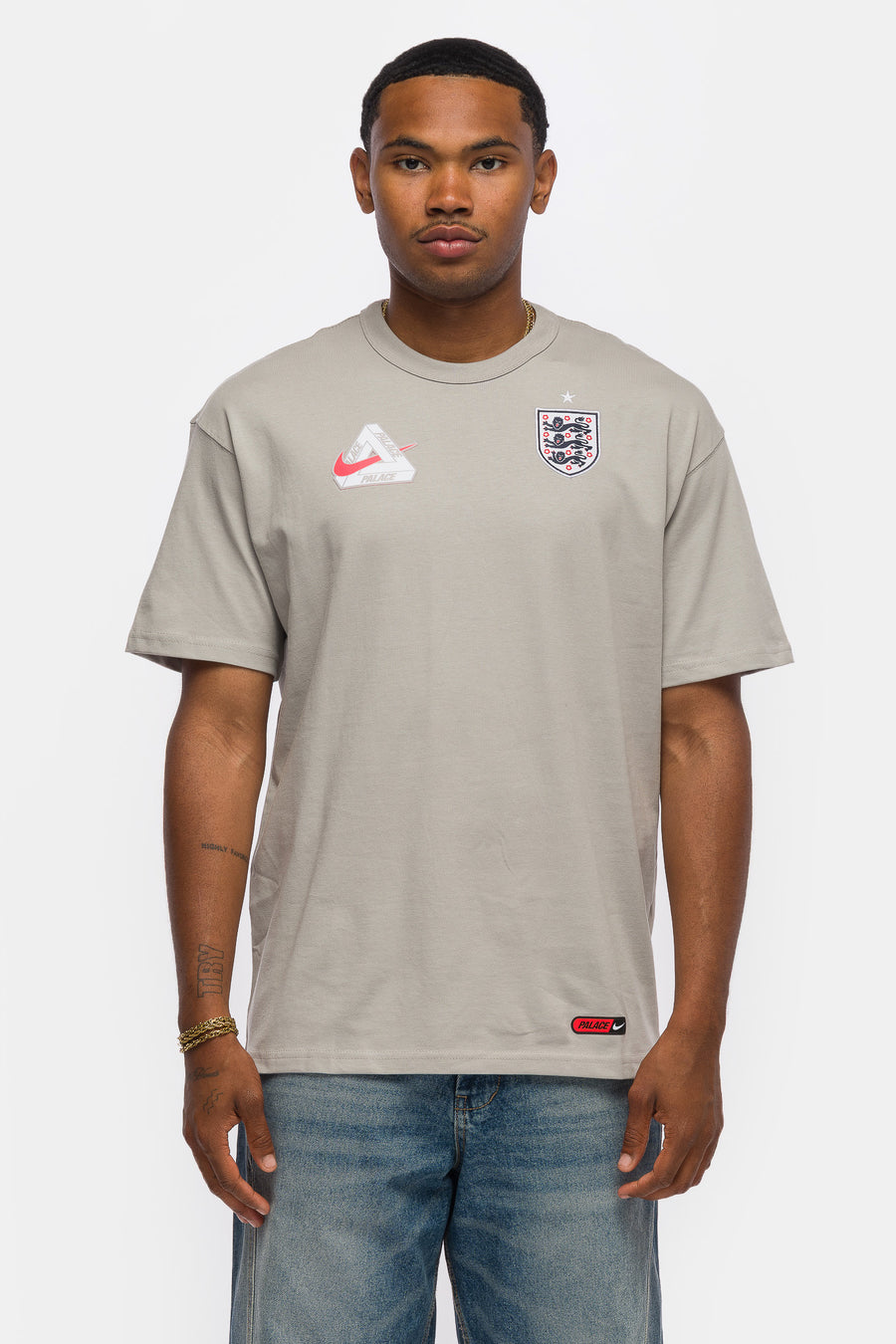 Nike Palace x England T-Shirt in Pewter Grey - Notre