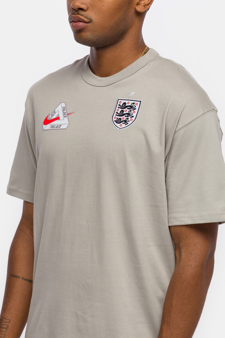 Nike Palace x England T-Shirt in Pewter Grey - Notre