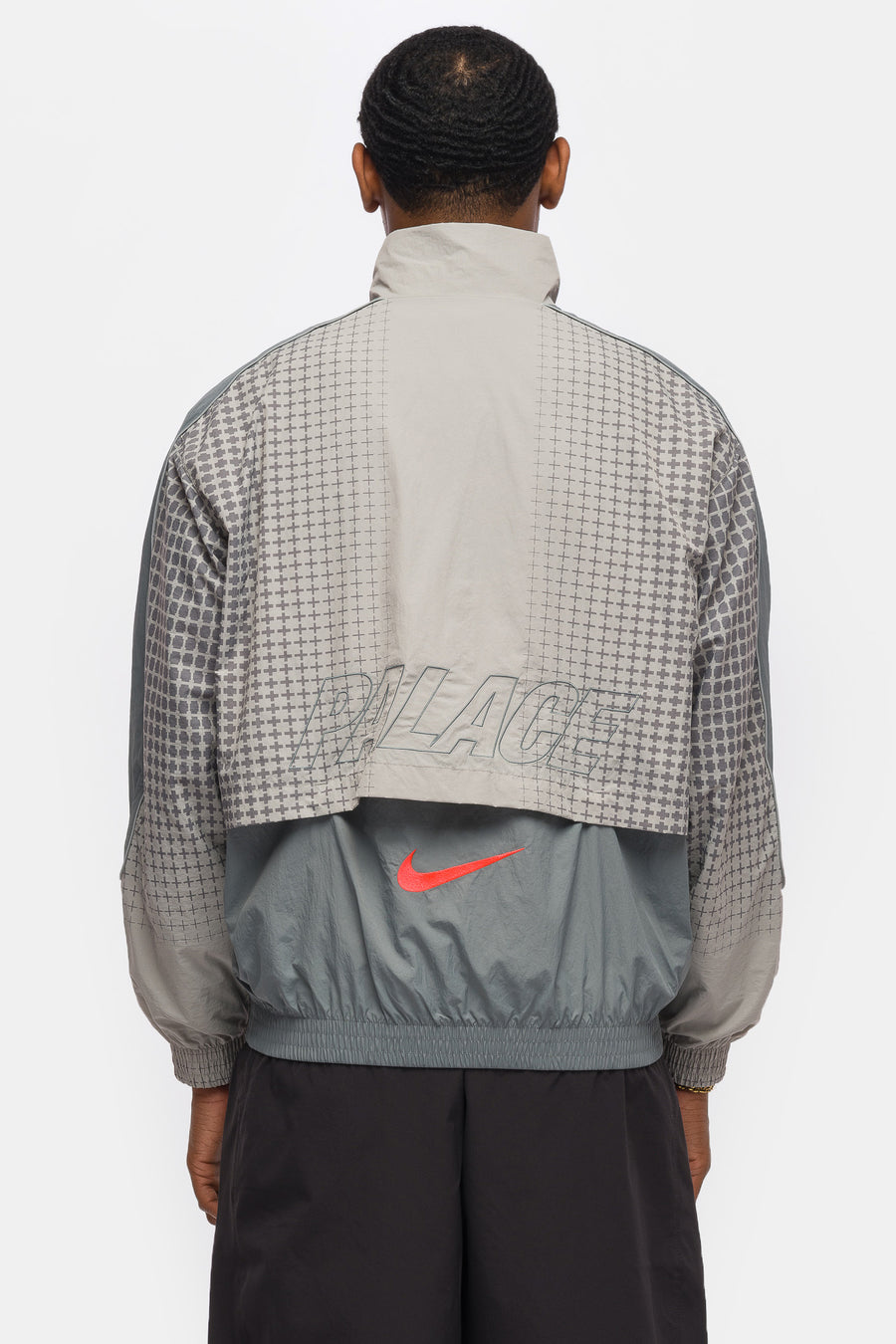 Nike Palace x England Track Jacket in Pewter Grey/Cool Grey/Bright Crimson - Notre