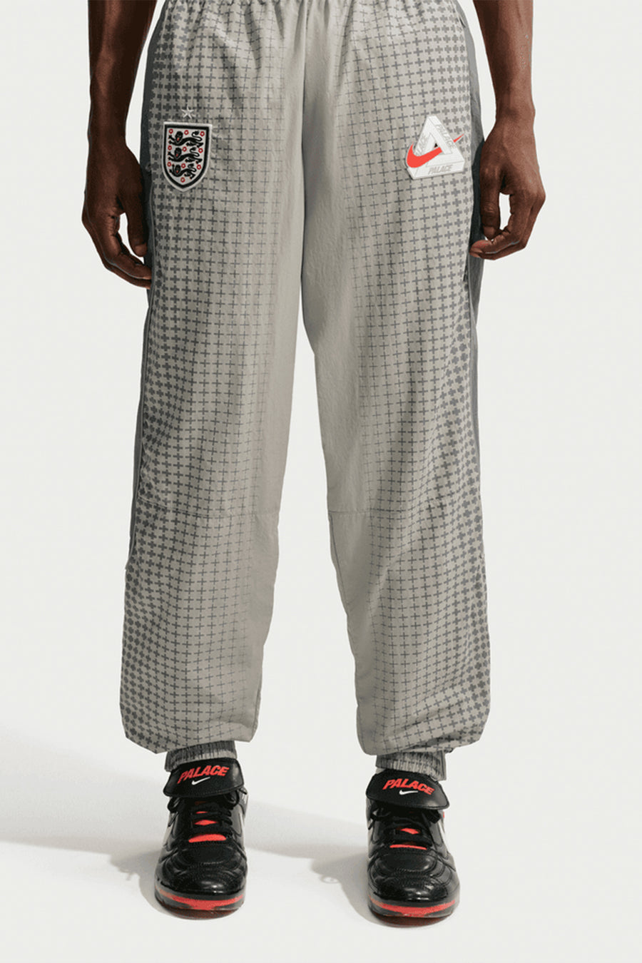 Nike Palace x England Track Pant in Pewter Grey/Cool Grey/Bright Crimson - Notre