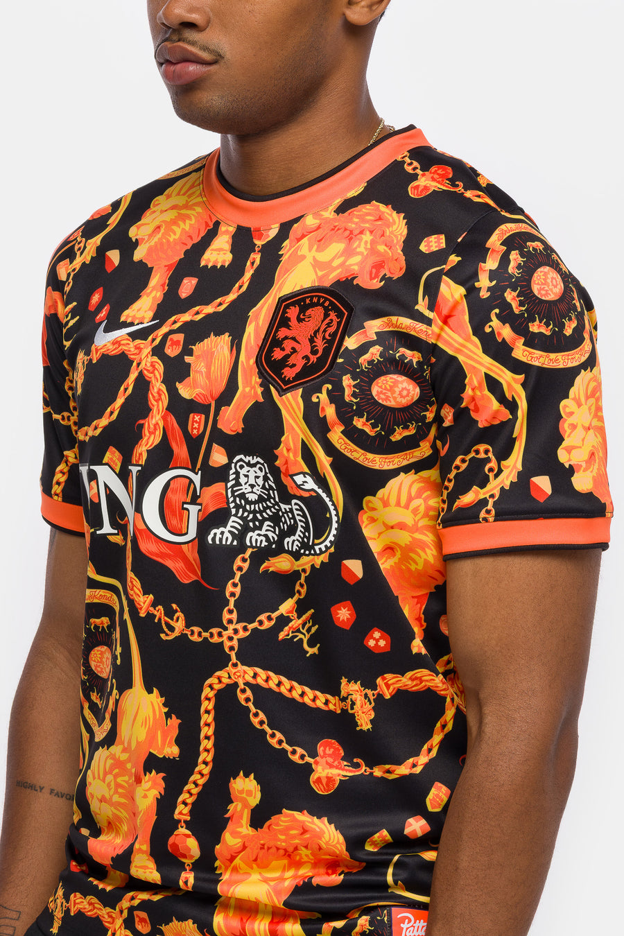 Nike Patta x Netherlands Academy Pro Soccer Top in Black/White - Notre