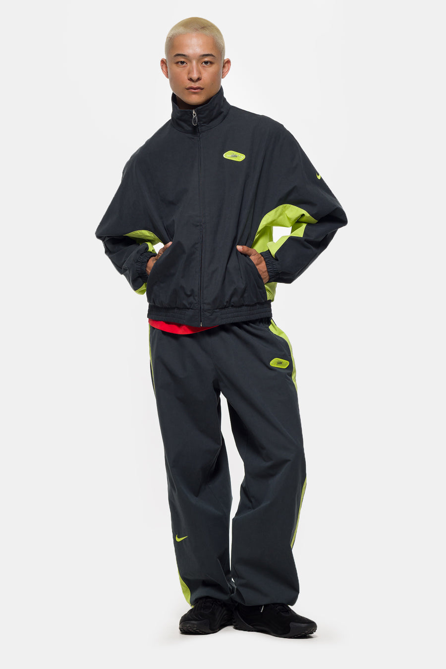 Nike Patta Track Jacket in Black/Cyber - Notre