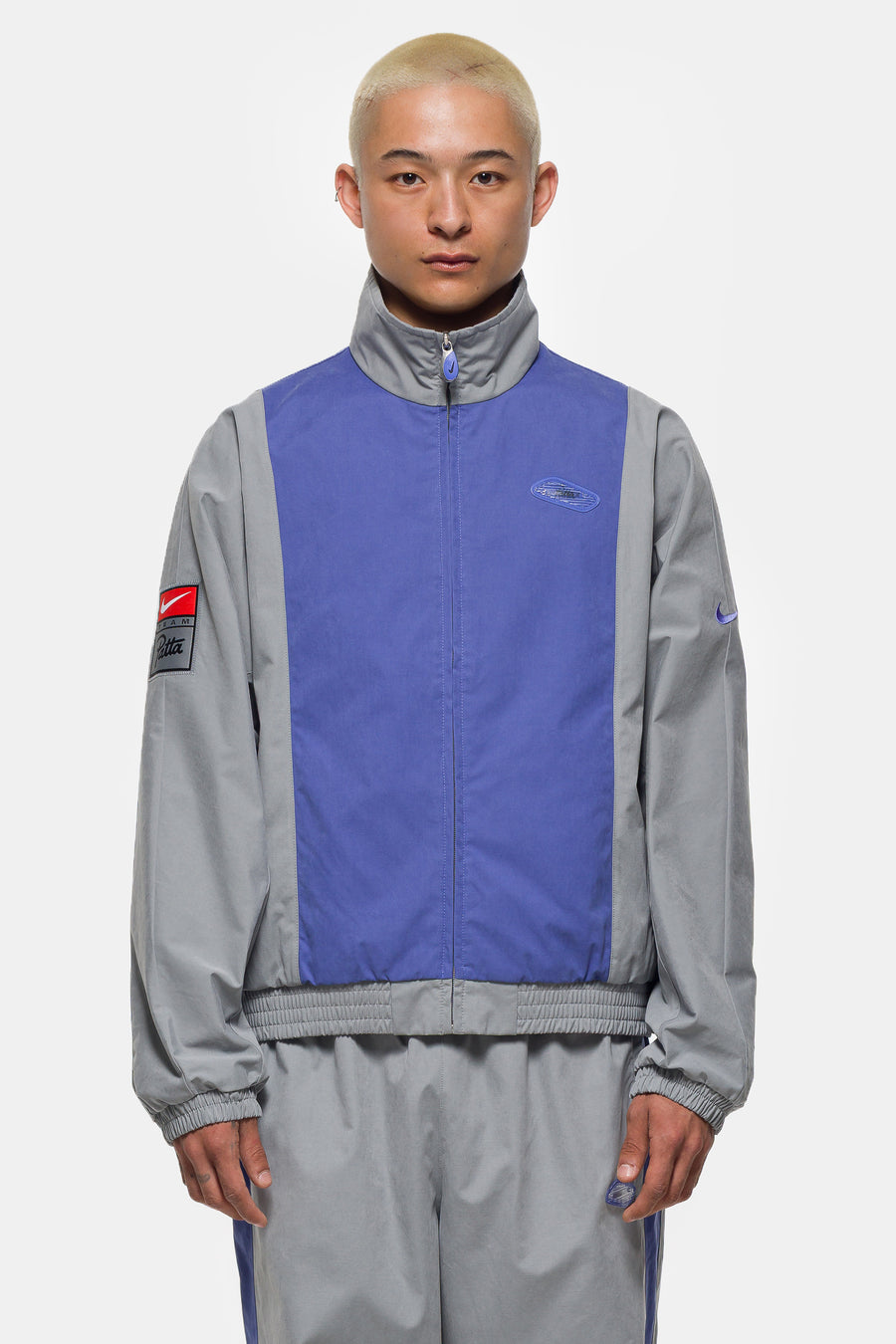 Nike Patta Track Jacket in Particle Grey/Sapphire - Notre