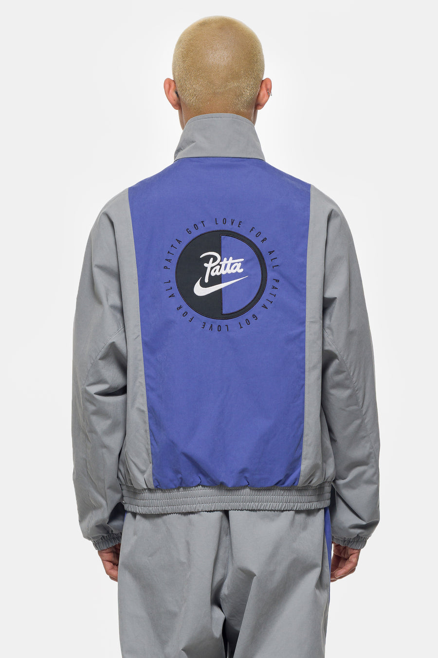 Nike Patta Track Jacket in Particle Grey/Sapphire - Notre