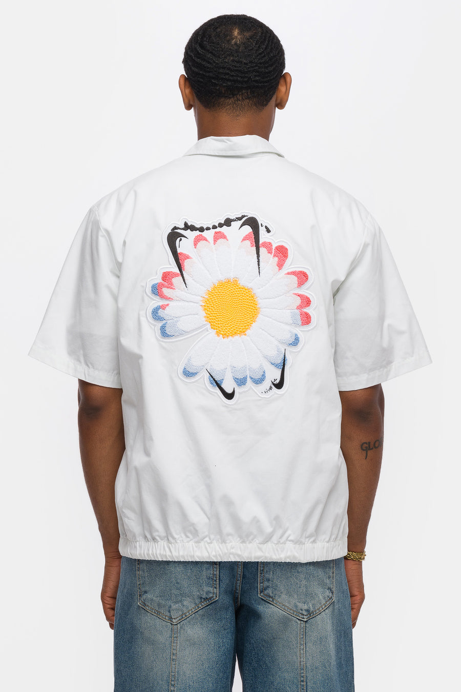 Nike PEACEMINUSONE x Korea Short Sleeve Shirt in White/Black - Notre