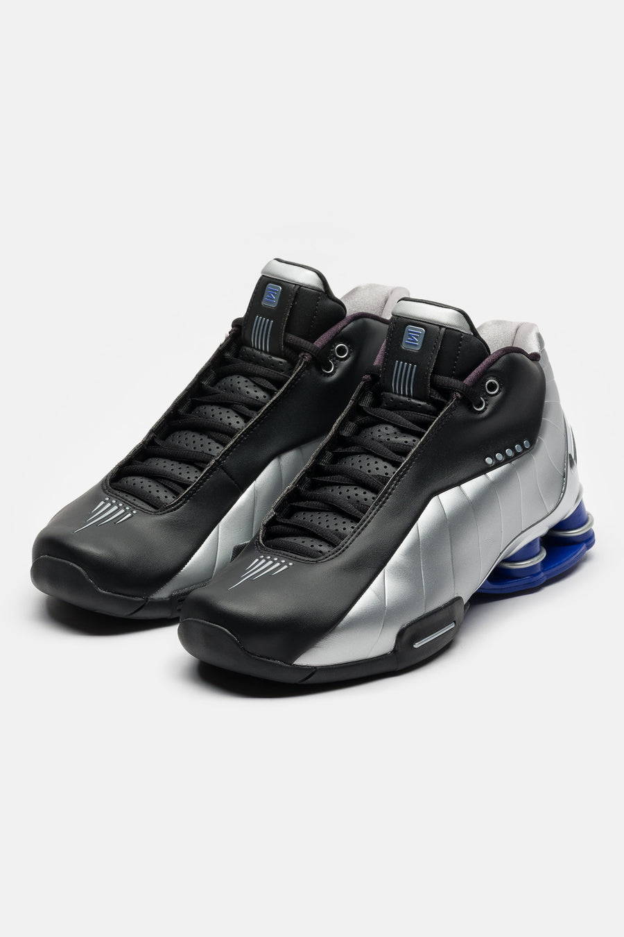 Nike Shox BB4 Sneaker in Black/Metallic Silver/Lapis - Notre