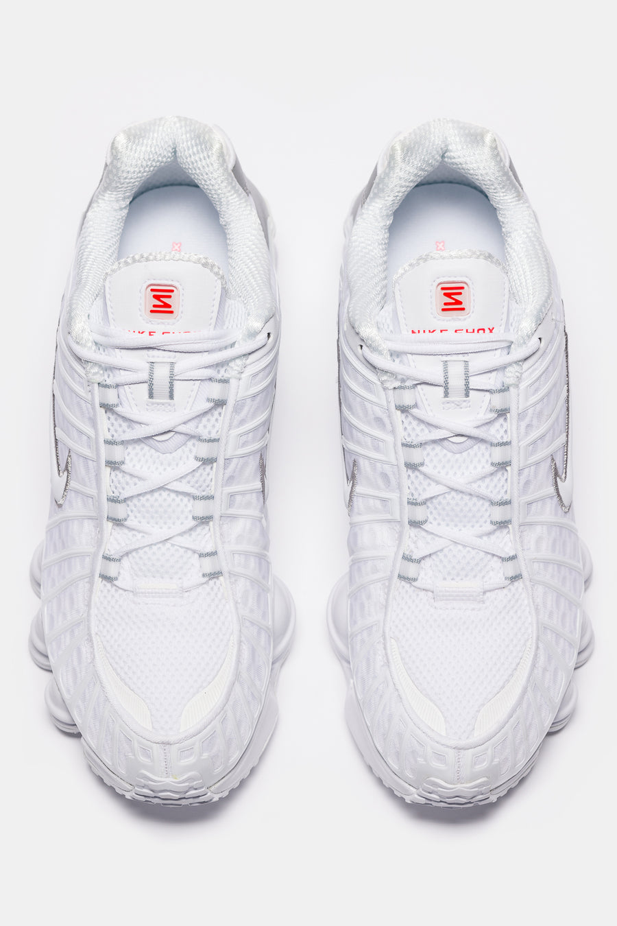 Nike Shox TL Sneaker in White/White/Metallic Silver - Notre
