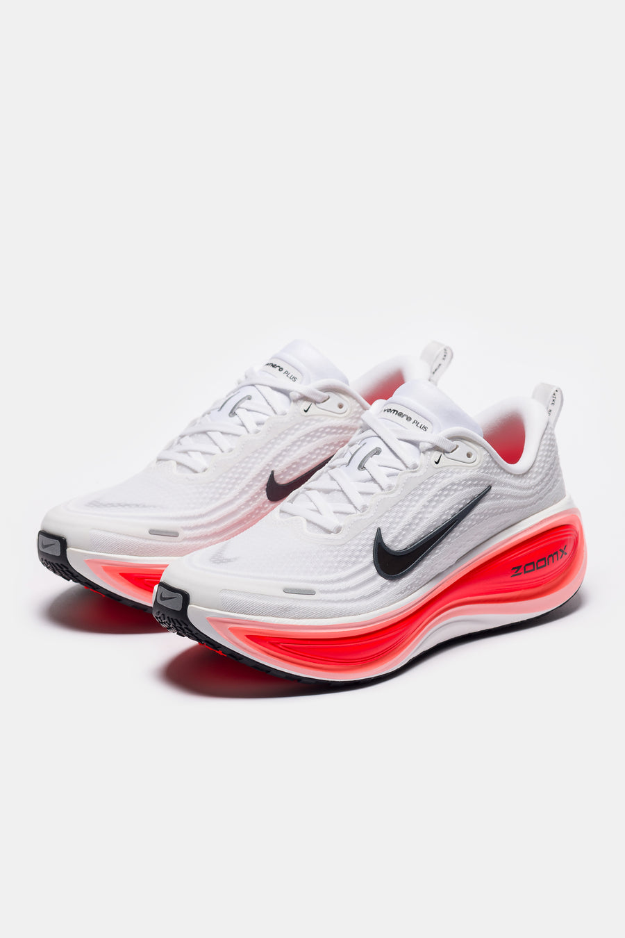 Nike Vomero Plus Sneaker in White/Black/Bright Crimson - Notre