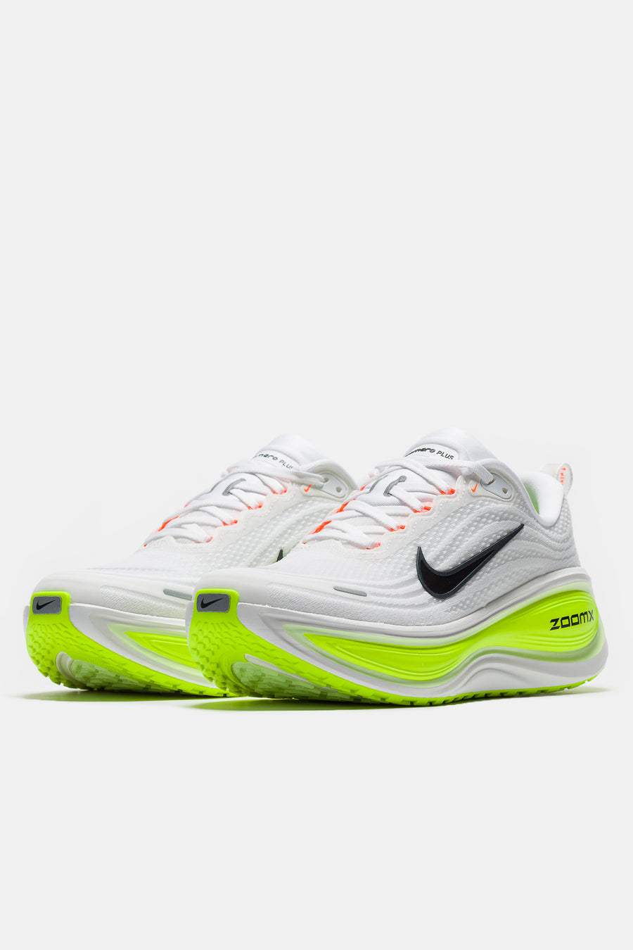 Nike Vomero Plus Sneaker in White/Black/Volt/Barely Volt - Notre